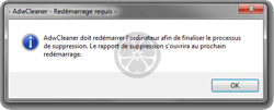 AdwCleaner - Redémarrage requis