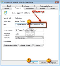Eradication de qvo6 dans Internet Explorer