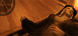 Dans l'Ebon Hawk, Darth Traya, alias Kreia, laissée pour morte par terre