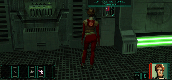 Nar Shaddaa - Appartements de Visquis sous le Jekk'Jekk Tarr - Mira a trouvé la commande d'ouverture du tunnel d'évacuation d'urgence