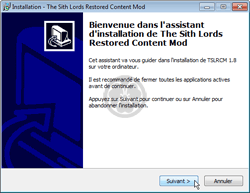 Installation du MOD de restauration TSLRCM dans Kotor 2