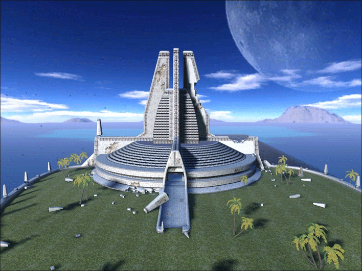 Forge Stellaire - Le temple, sur Lehon, générateur du champ disrupteur protégeant la Forge Stellaire