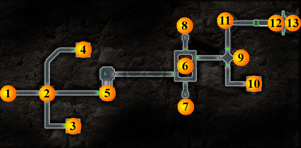Plan du tombeau secret de Ludo Kressh, sur Korriban