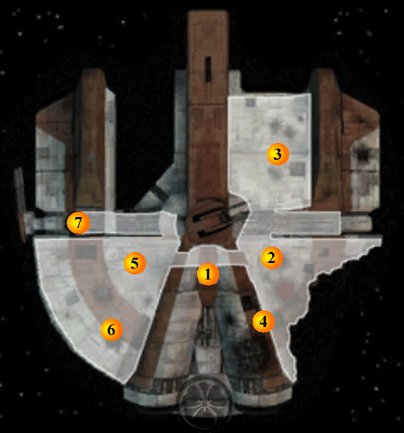 Plan de l'extérieur de l'Ebon Hawk